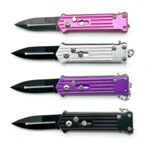 Approved Damascus Pure Blades Mini Joker Knife AUTO (Assorted Color) Small Button Pocket Wholesale