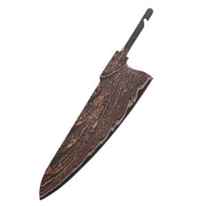 Damascus Copper Mai Chef Knife Blank for Custom Knife Makers