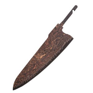 Damascus Copper Mai Chef Knife Blank for Custom Knife Makers