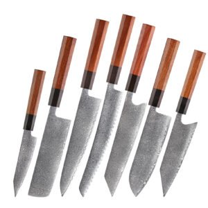 Private Label Damascus Japanese Knife Set Program