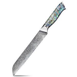 Private Label Damascus Sharp Bread Knife Program