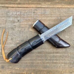 Approved Damascus knife with wooden case, wilderness hand-held meat, portable Dealer Program