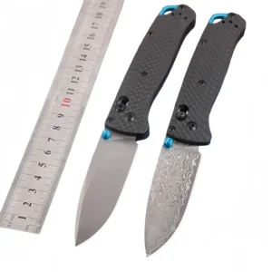 Approved Carbon fiber handle outdoor Damascus knife portable lock knife Wholesale