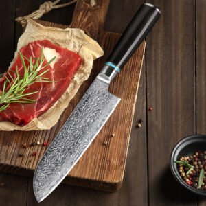 Private Label Damascus Personalised Santoku Knife Program