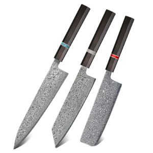 Private Label Damascus Japanese Knife Set Program