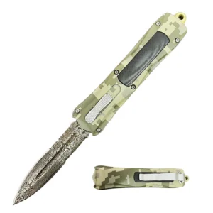 Approved 5.5 inch Damascus pattern pagan otf knife-TKAPD-55 Wholesale