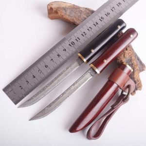 Approved Damascus Steel TKB4W-WD Core Layer Camping Survival Hunting Small Dealer Program