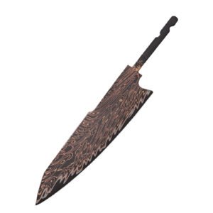 Damascus Petty Knife Blade Blank for Custom Knife Makers