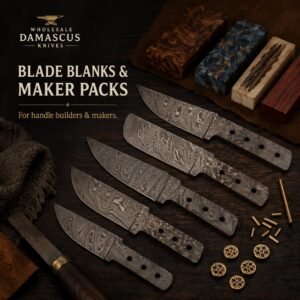 Damascus knife blank maker pack
